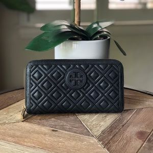 Tory Burch Black Quilted Wallet
